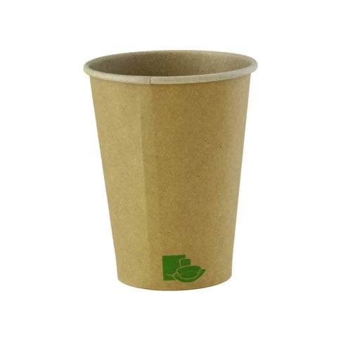 Vasos de cartón kraft para bebidas frías y calientes.