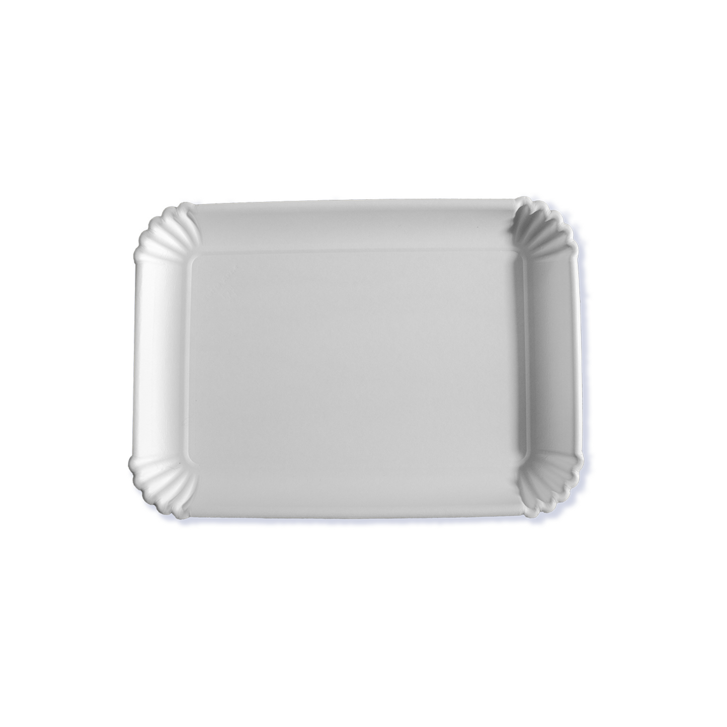 Bandejas pasteleras rectangulares de cartón biodegradable blanco