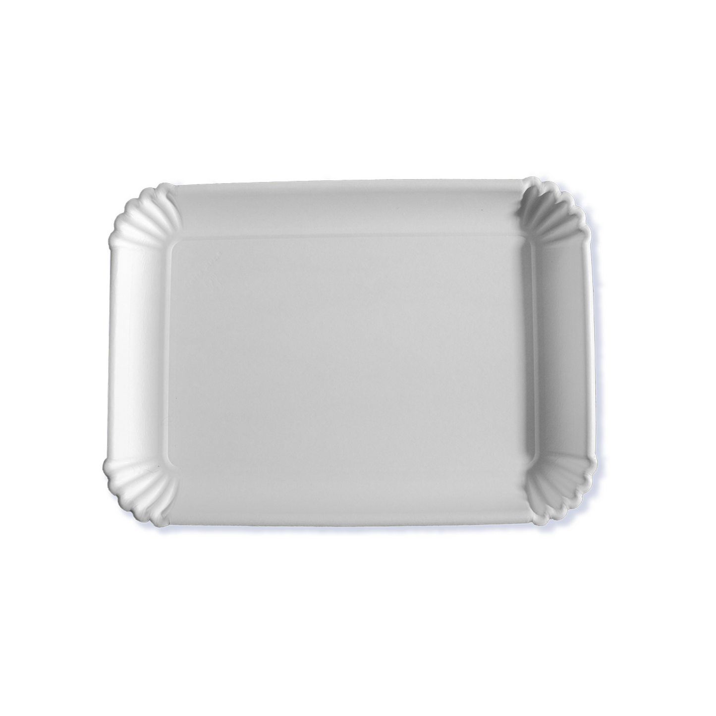 Bandejas pasteleras rectangulares de cartón biodegradable blanco
