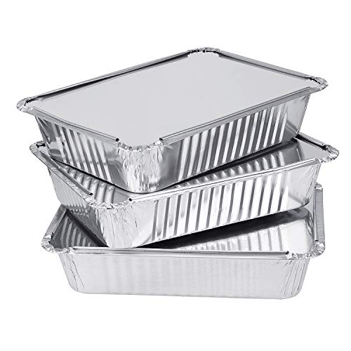 Contenedores de Aluminio borde tipo L + Tapa 100pz