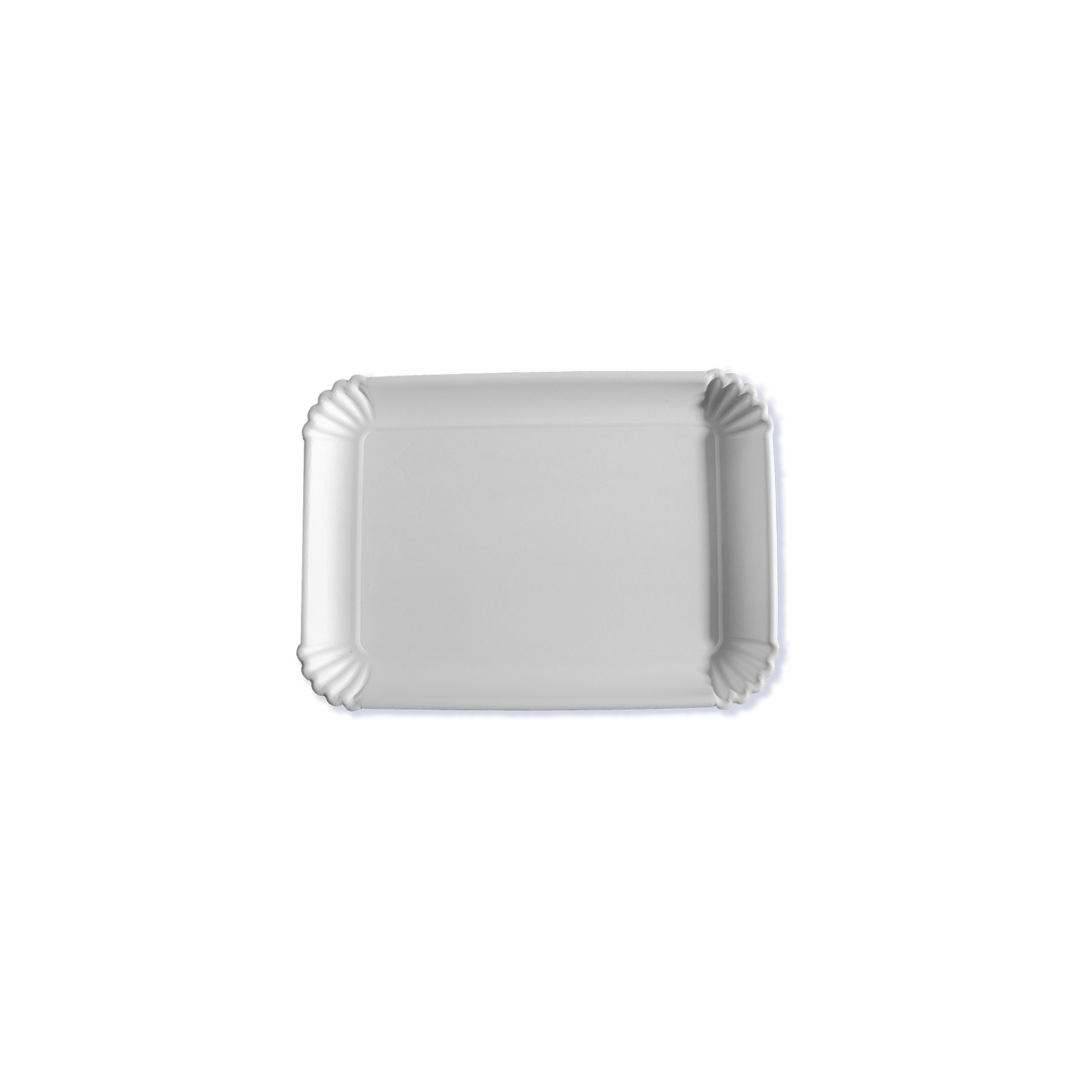 Bandejas pasteleras rectangulares de cartón biodegradable blanco