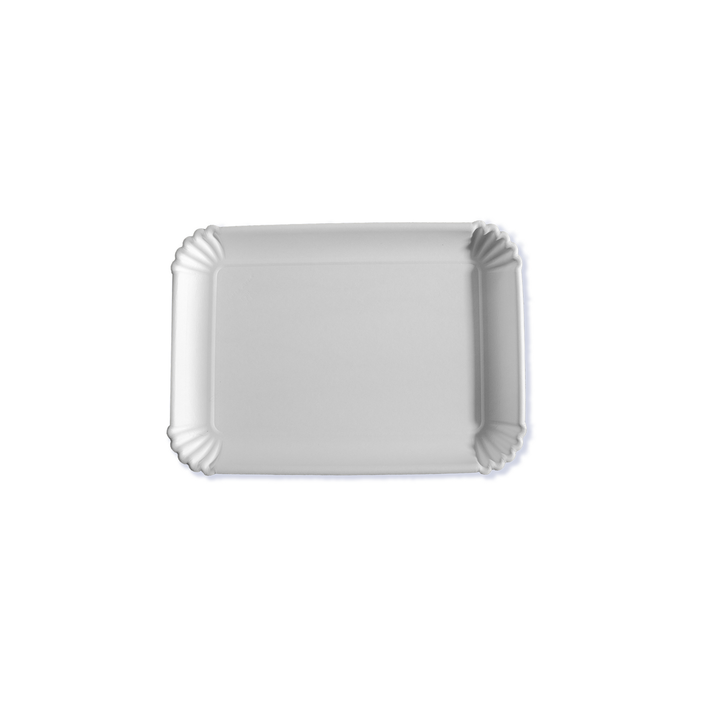 Bandejas pasteleras rectangulares de cartón biodegradable blanco