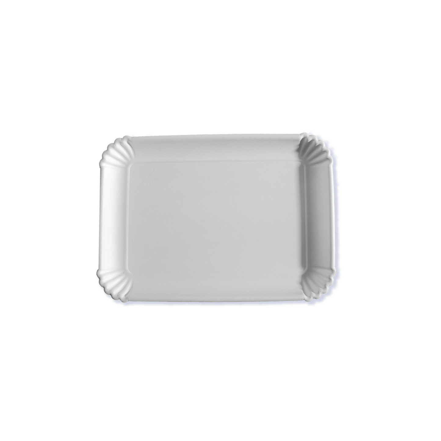 Bandejas pasteleras rectangulares de cartón biodegradable blanco