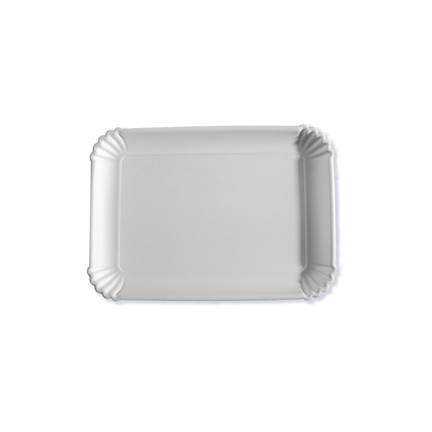 Bandejas pasteleras rectangulares de cartón biodegradable blanco