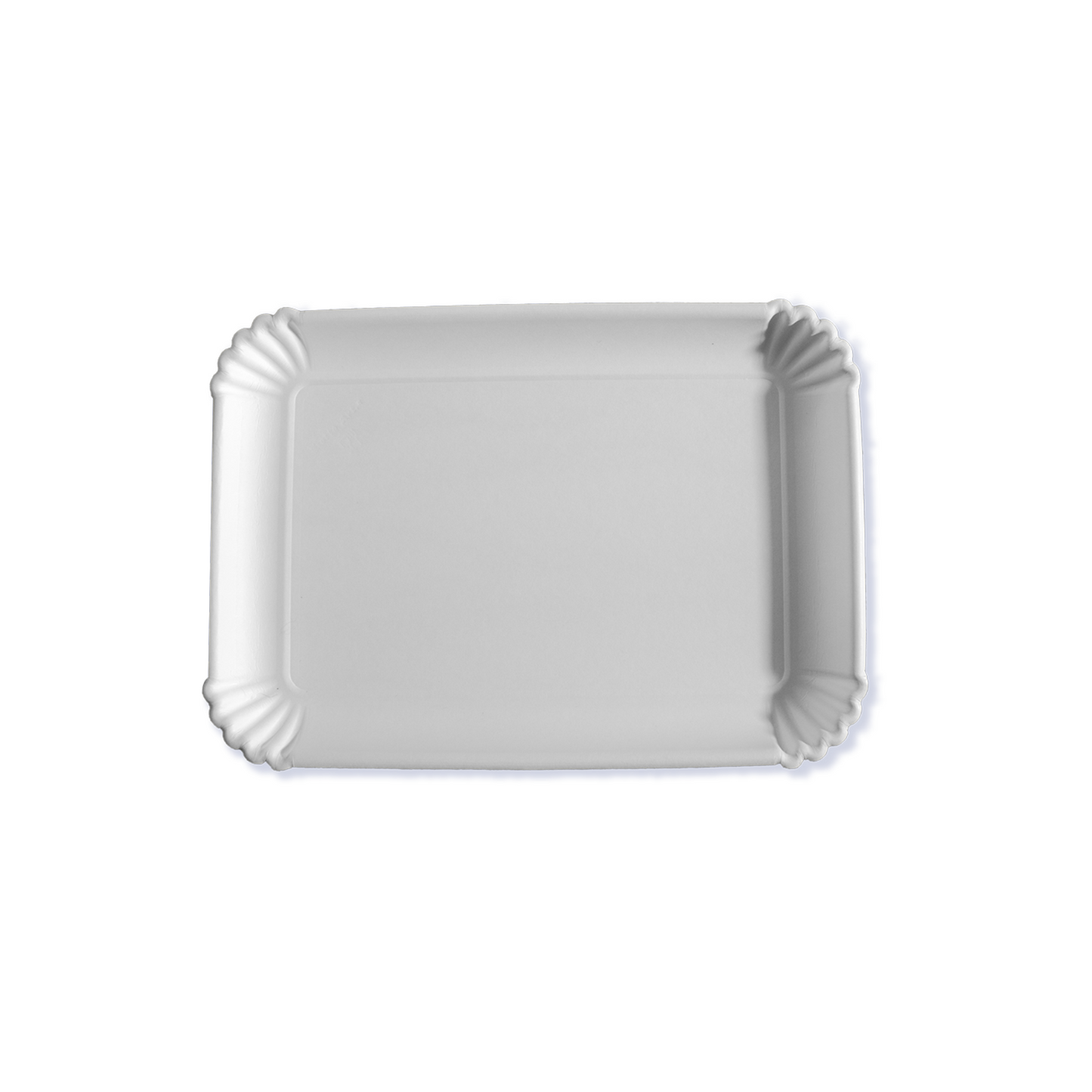 Bandejas pasteleras rectangulares de cartón biodegradable blanco