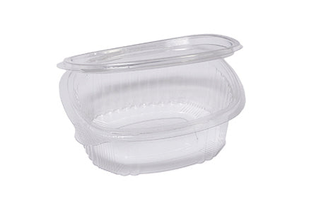 50pz Vaschette ovali Cuki Professional trasparenti per alimenti con coperchio incernierato