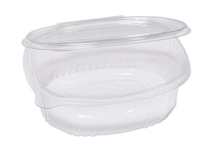 50pz Vaschette ovali Cuki Professional trasparenti per alimenti con coperchio incernierato