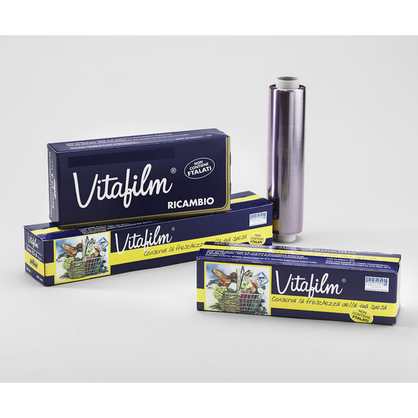Papel film de PVC violeta transparente Vitafilm 300m