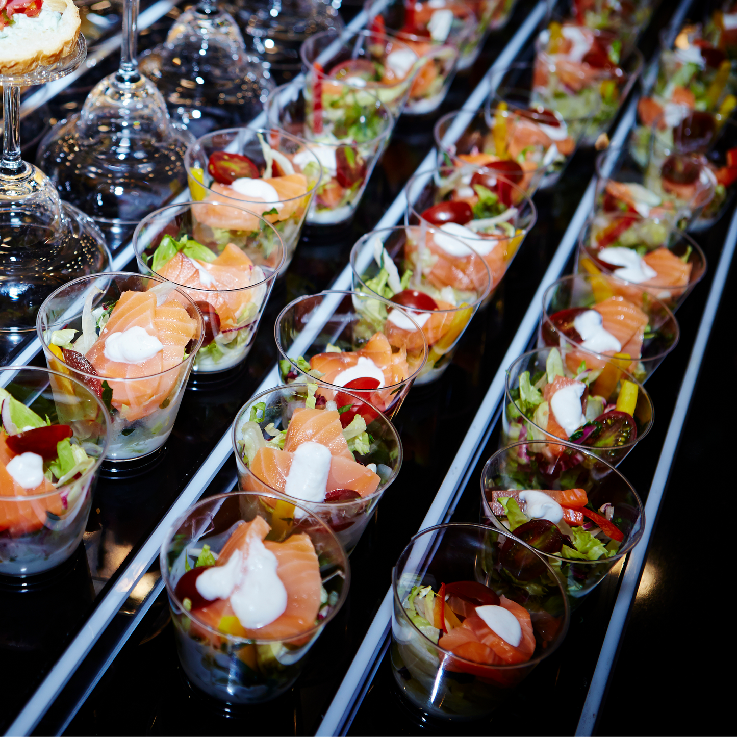 Porciones individuales de canapés 100% reciclables