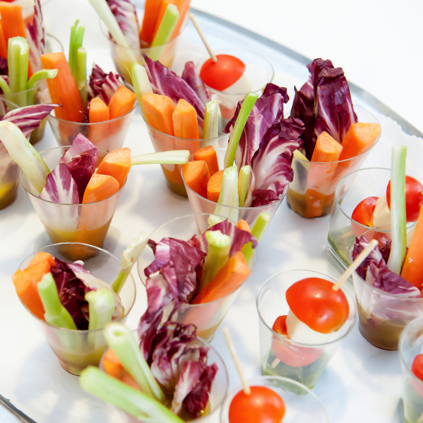 Porciones individuales de canapés 100% reciclables