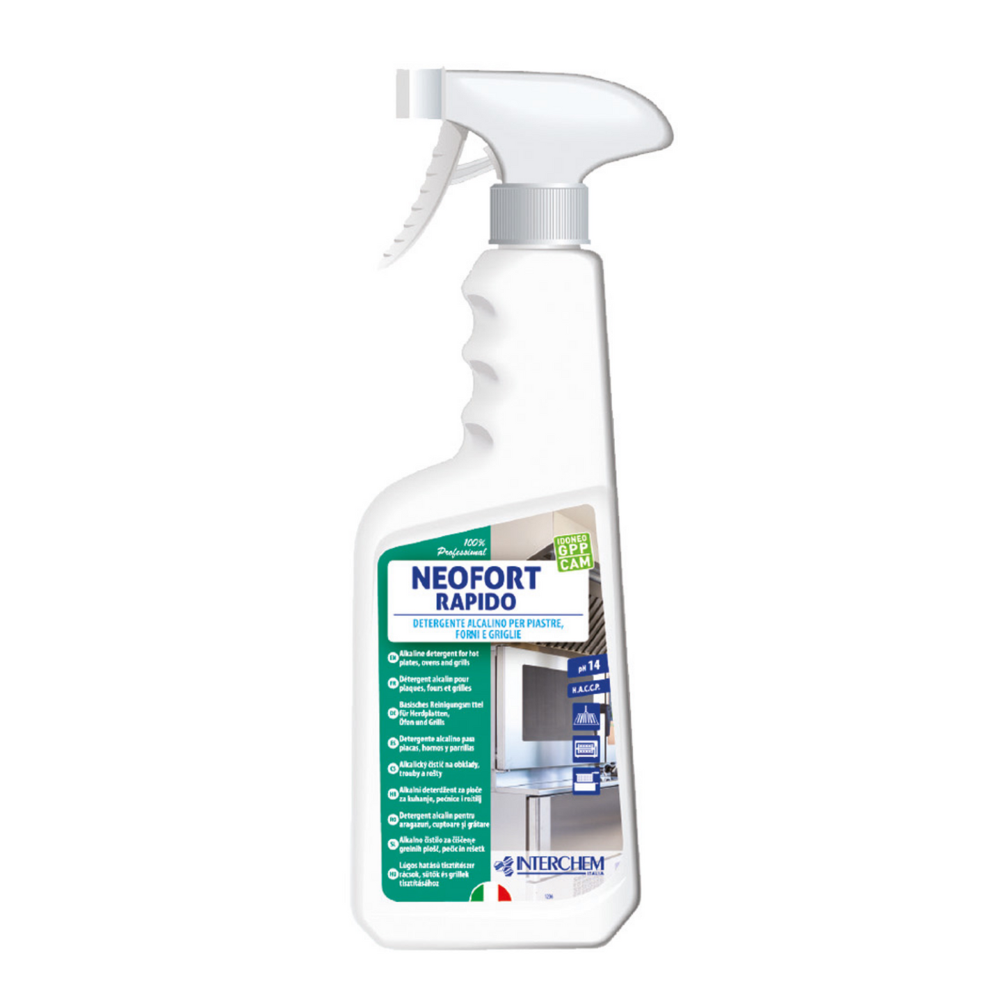 Limpiador alcalino Neofort Rapido para placas de horno y grill - 750ml