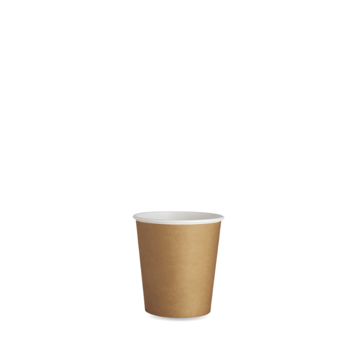Vasos de cartón kraft para bebidas frías y calientes.