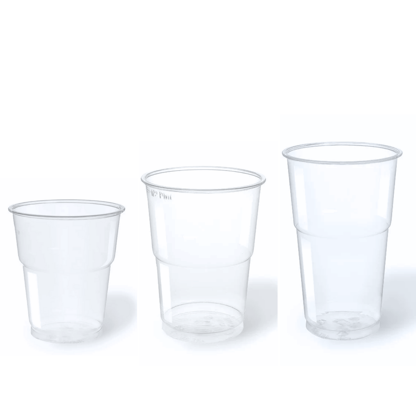 Vasos transparentes de PP 100% reciclables