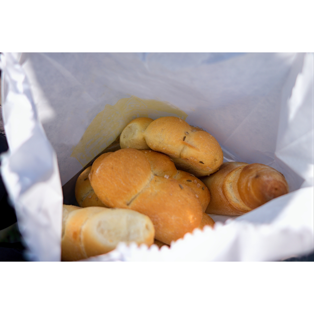 Bolsas de papel Blancas para pan, bollos y baguettes