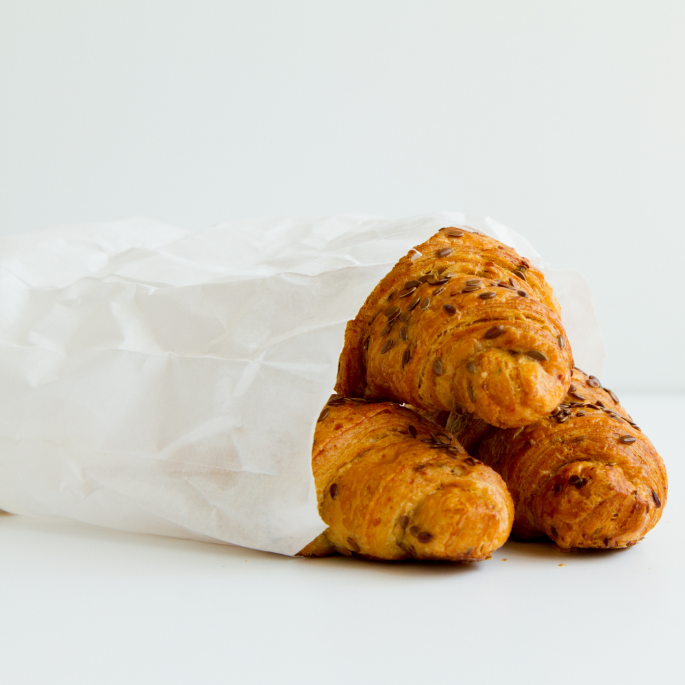 Bolsas de papel Blancas para pan, bollos y baguettes