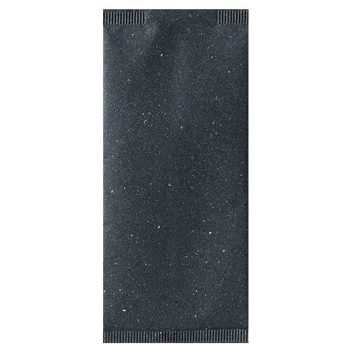 Bolsas para cubiertos de papel antracita con servilleta - 125 piezas