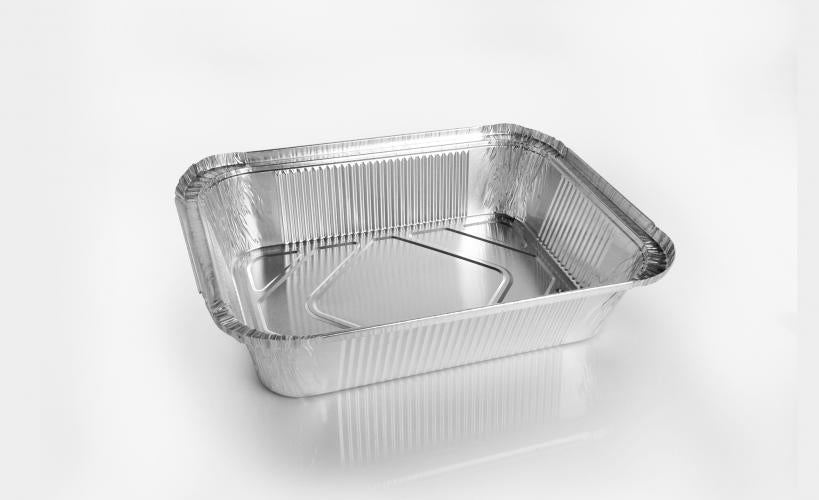 Contenedores de Aluminio borde tipo L + Tapa 100pz