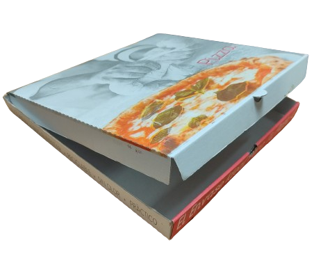 Cajas de pizza con estampado en multiples medidas 100pz