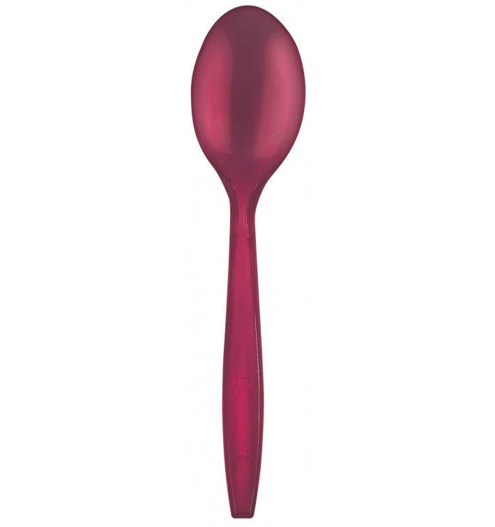 Cubiertos desechables rojo 190mm 50uds