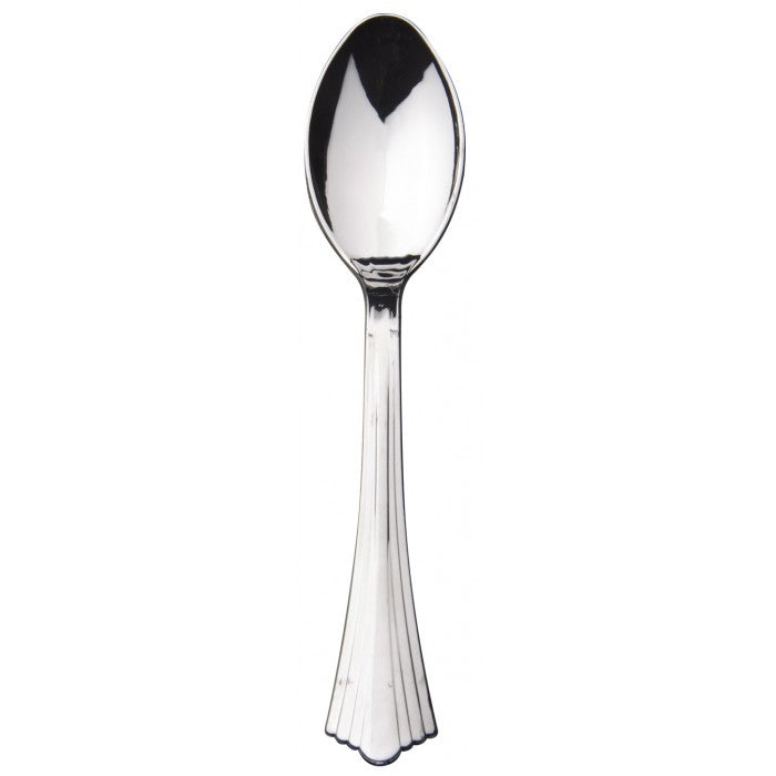 Cuchara desechable con acabado metalizado 160mm 25pz