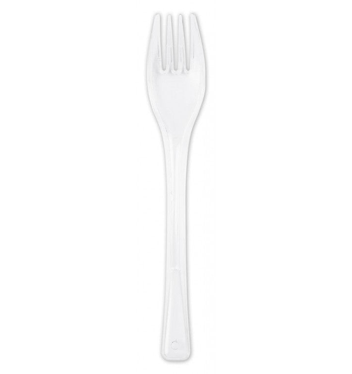 Tenedores bianco - nero - trasparenti 140 mm 50pz