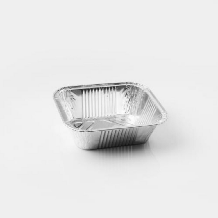 Contenedores de aluminio borde G + Tapa Transparente 100pz