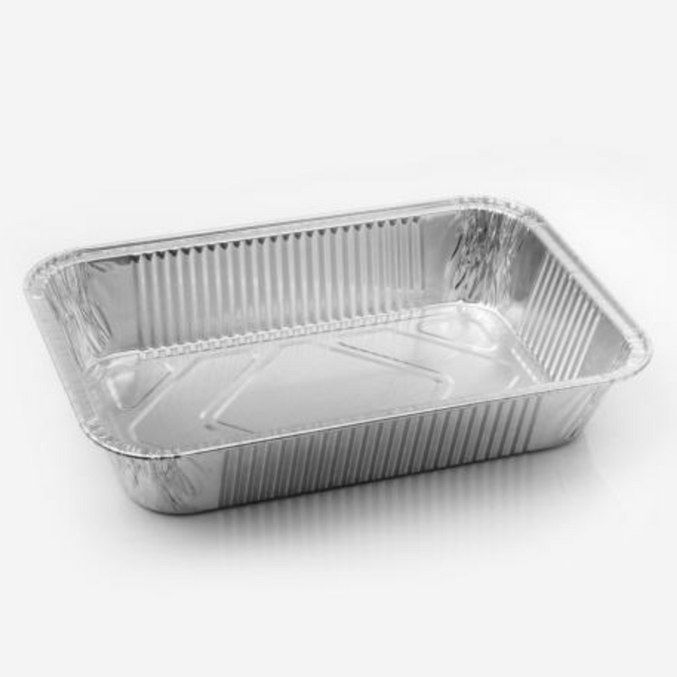 Contenedores de aluminio borde G + Tapa Transparente 100pz