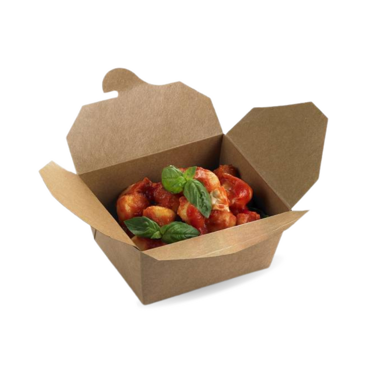 Contenitori take away per alimenti in carta Kraft avana