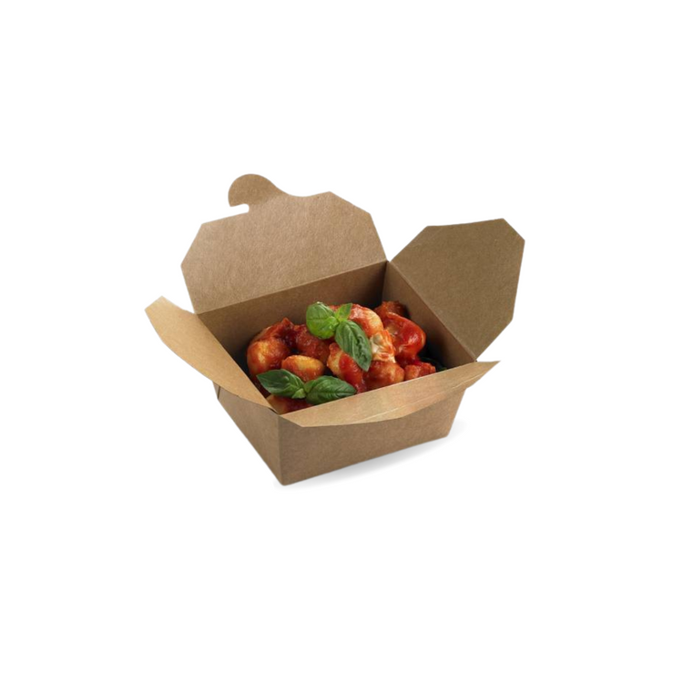 Contenitori take away per alimenti in carta Kraft avana