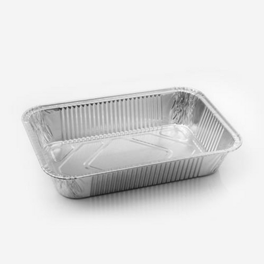 Contenedores de aluminio borde G + Tapa Transparente 100pz