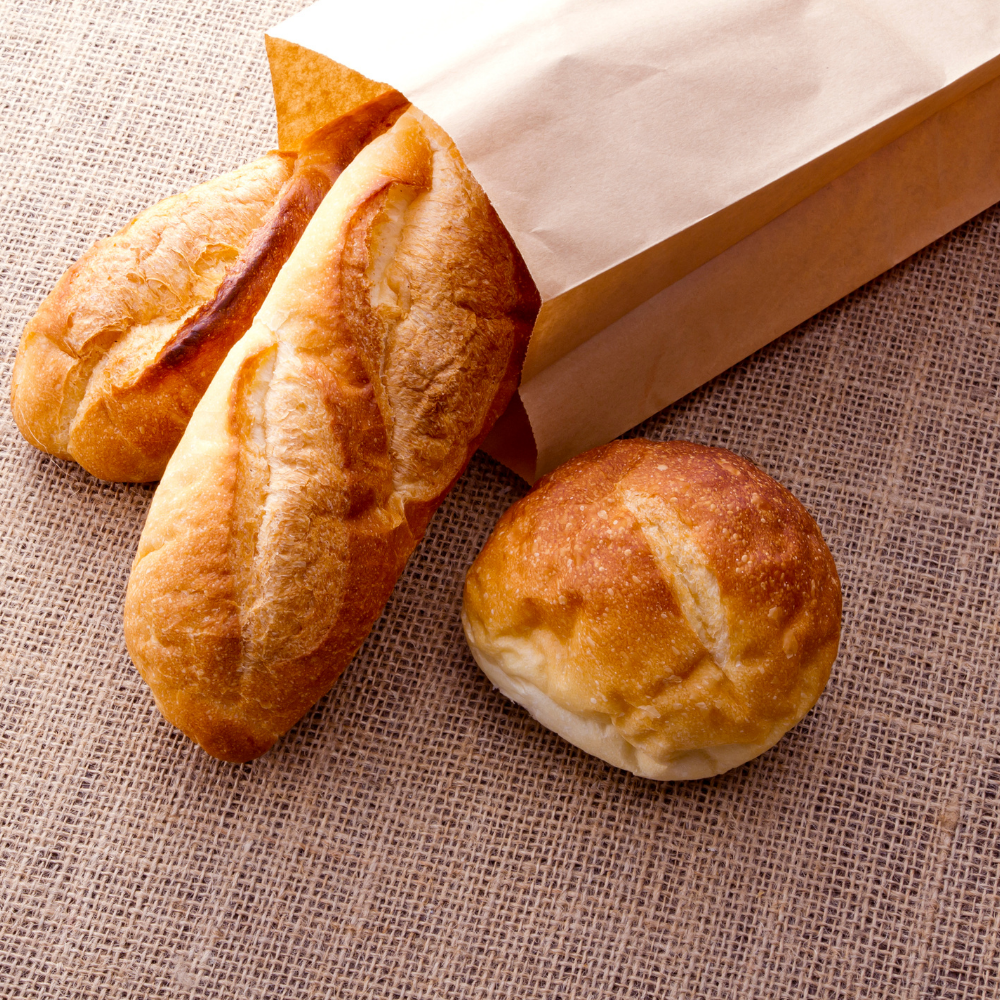 Sacchetti per pane, panini e baguette in carta kraft Avana