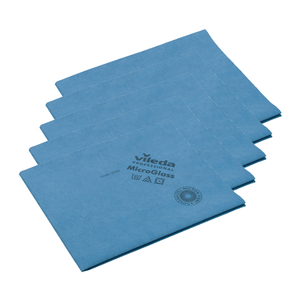 1pz Panni Vileda Blu Professional MicroGlass per Vetri 40x50
